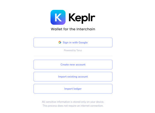 Install the Keplr extension