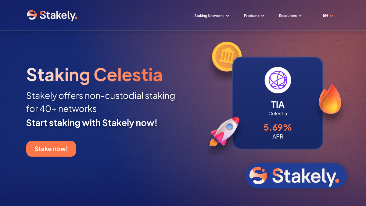 Celestia Staking - Elevate your staking strategy with Stakely