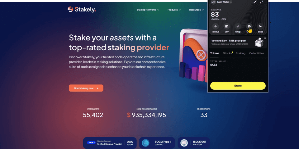 Step 1 of the Solana tutorial for staking using Solflare
