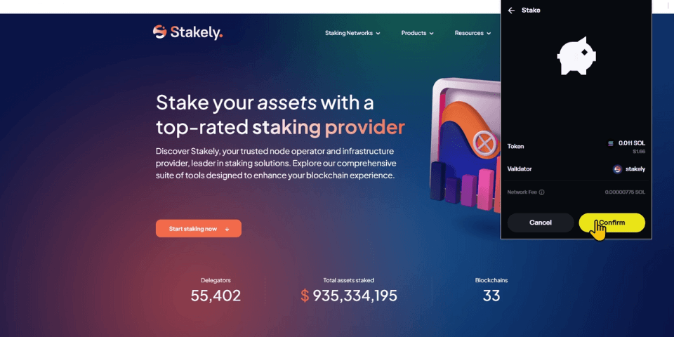 Step 4 of the Solana tutorial for staking using Solflare