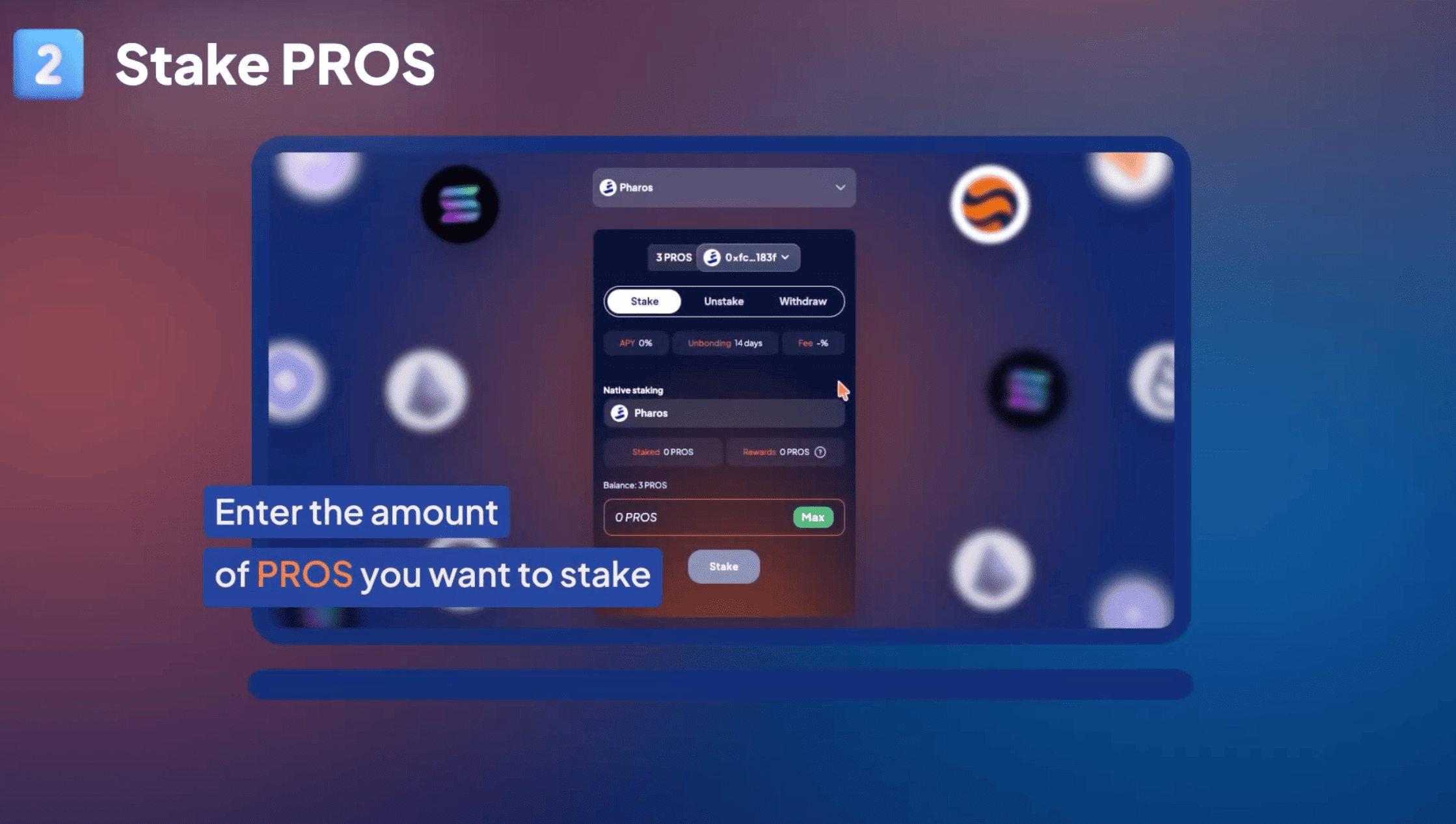 Paso 2 del tutorial de Pharos para hacer staking de con Rabby