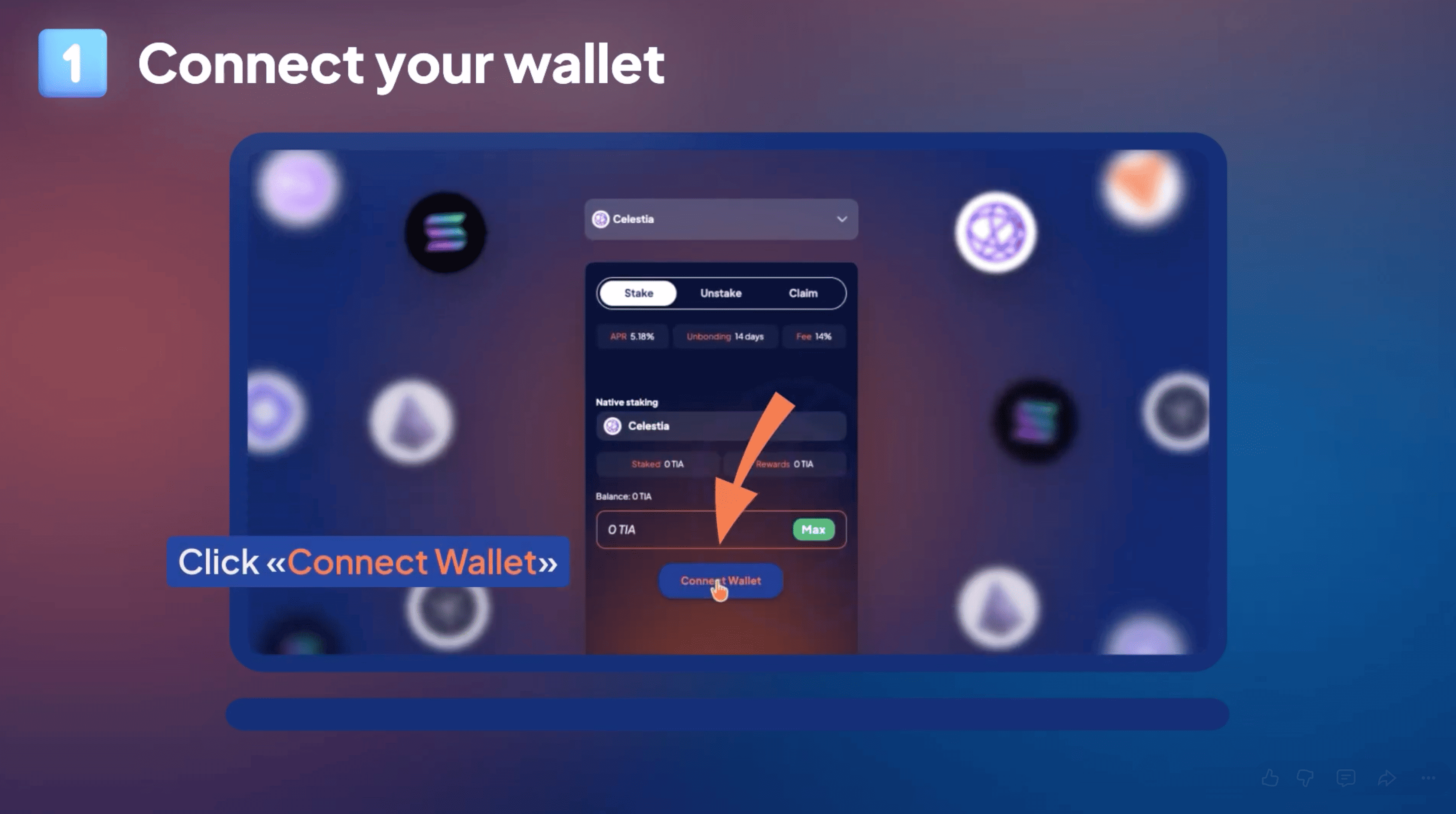 Étape 3 du tutoriel de Celestia pour le staking de  avec Keplr